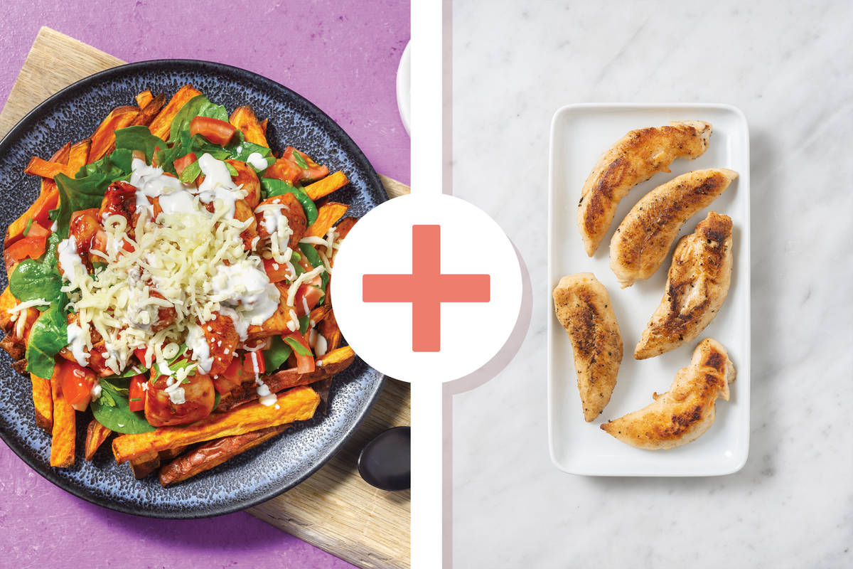 Double Easy BBQ Chicken & Salsa Loaded Fries