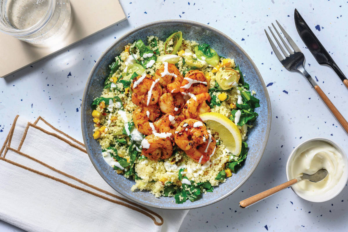 Caribbean Prawns & Couscous