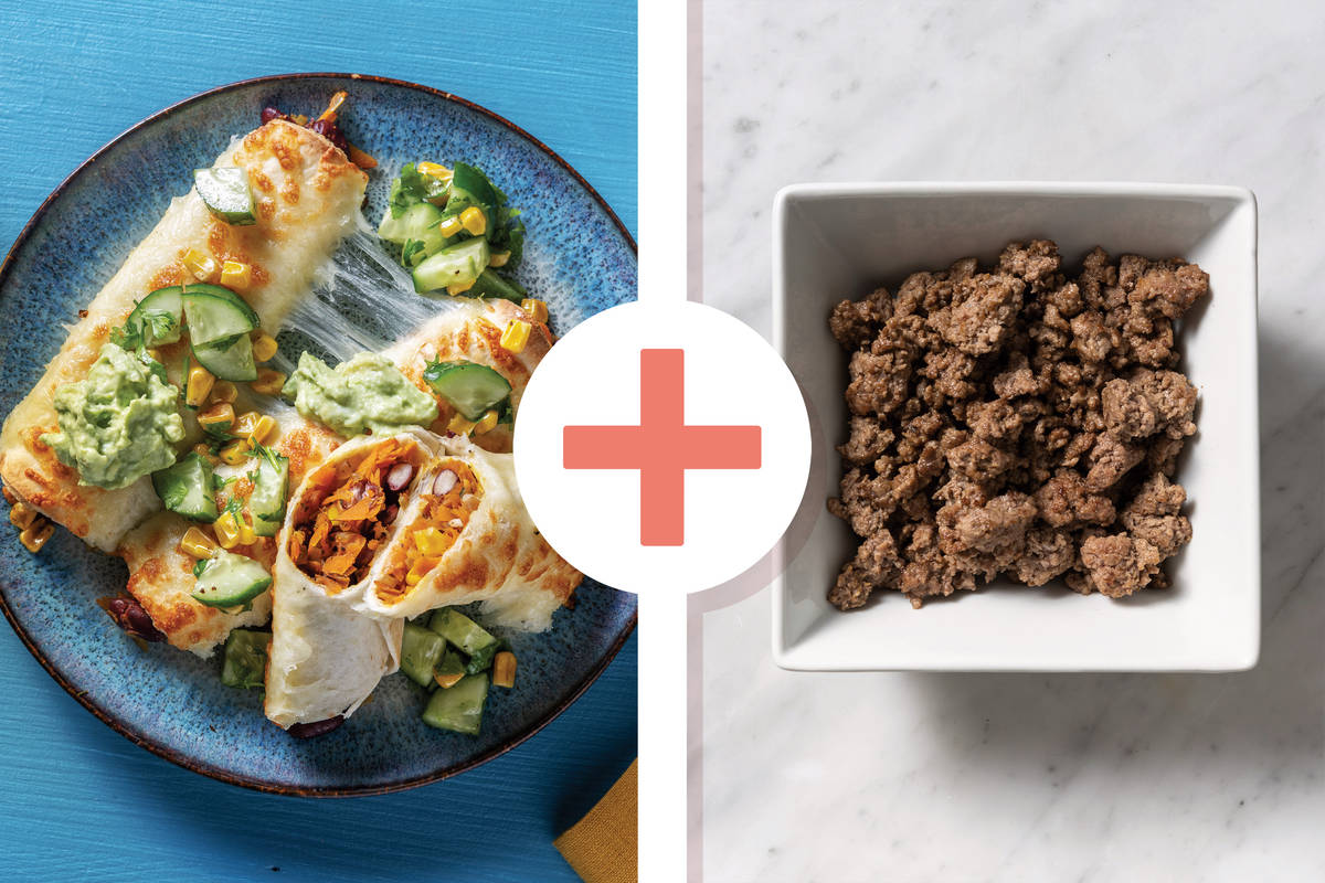 Mexican Beef & Bean Enchiladas 