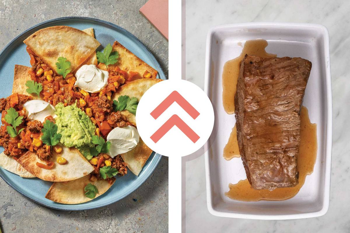 Cheesy Tex-Mex Beef Brisket & Bacon Nachos