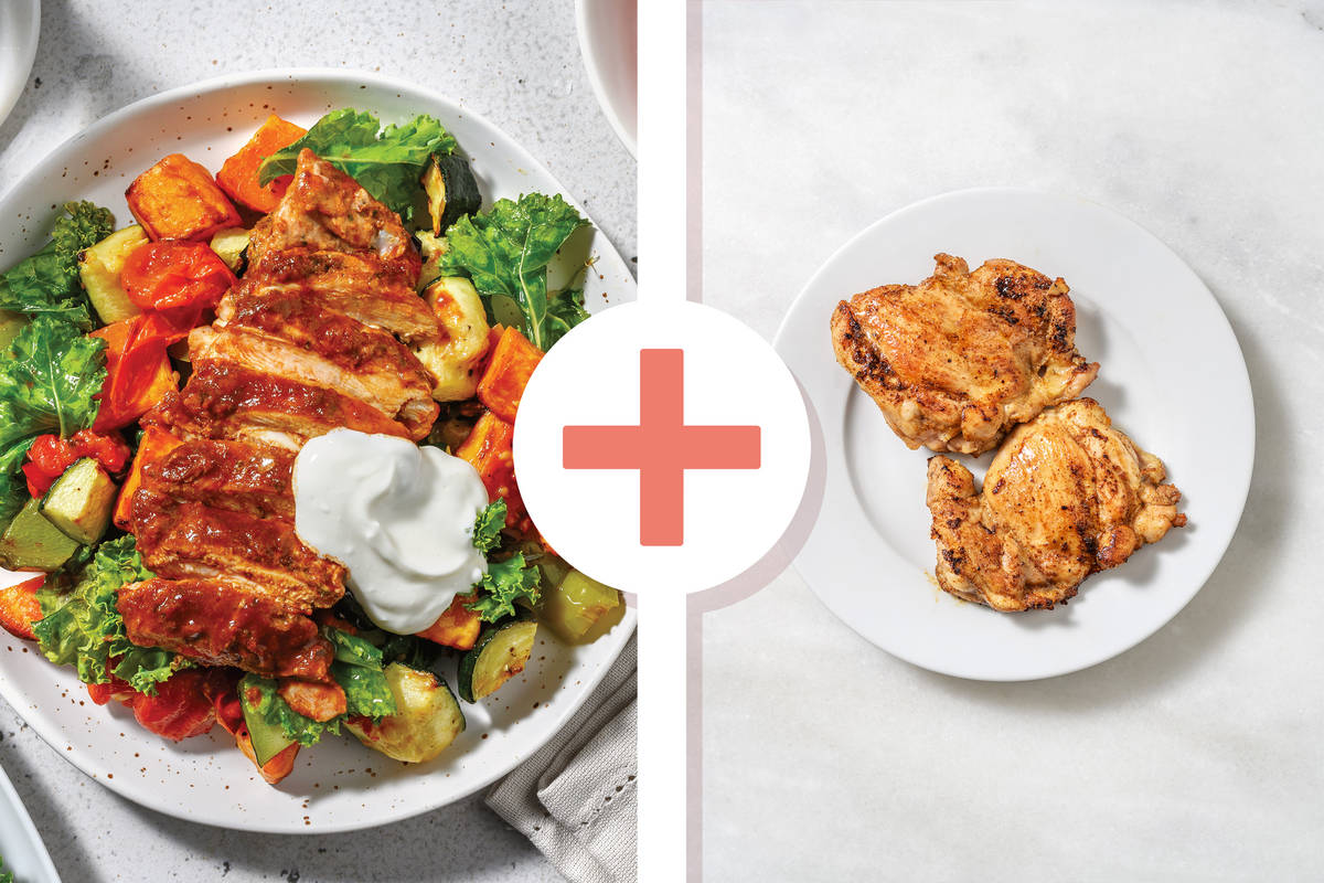 Double Smokey Honey-Chipotle Chicken & Veggie-Kale Toss