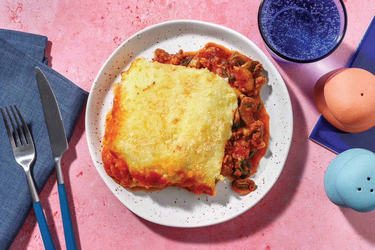 Rustic Italian Chicken & Cauli-Potato Pie