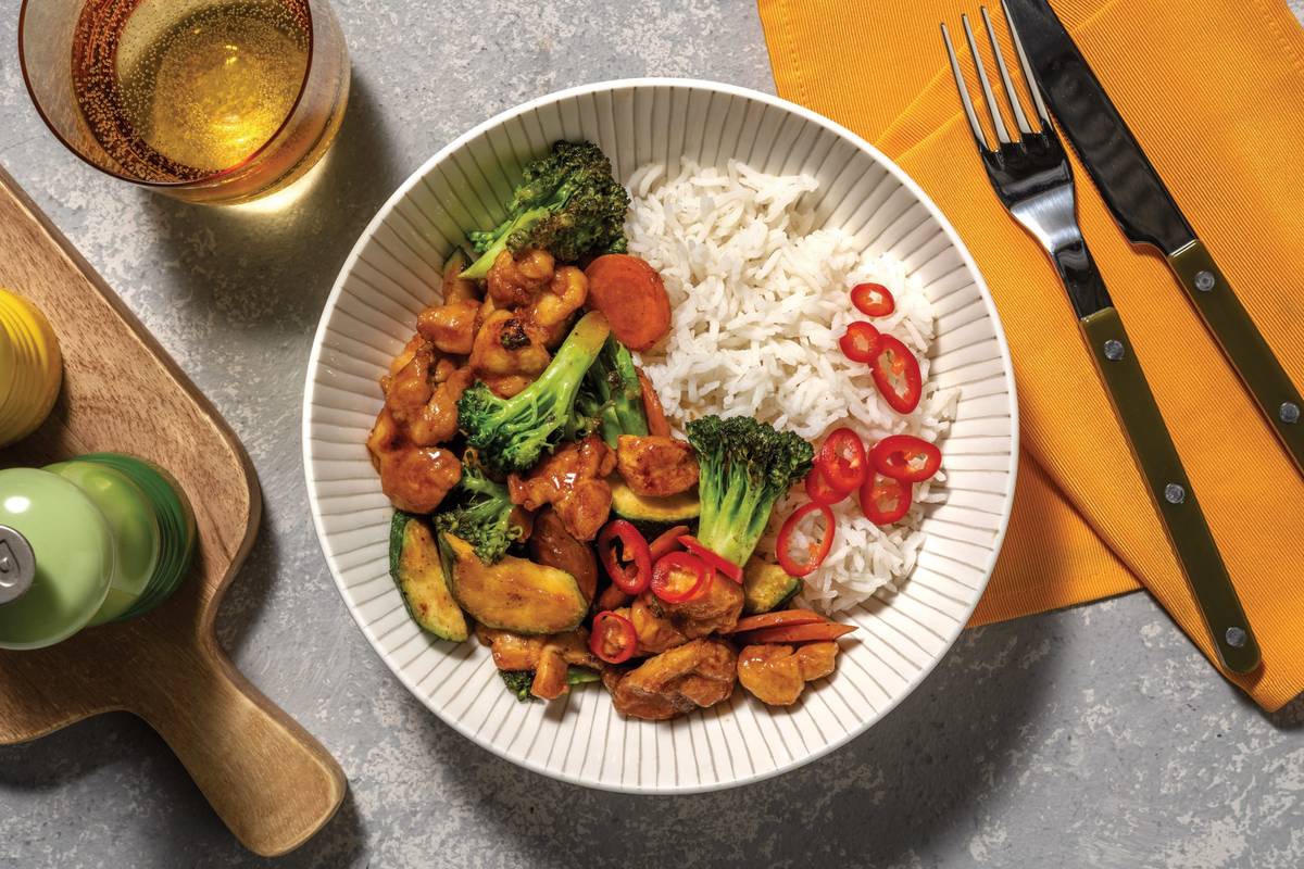 Quick Oyster Sauce Chicken, Prawn & Veggie Stir-Fry