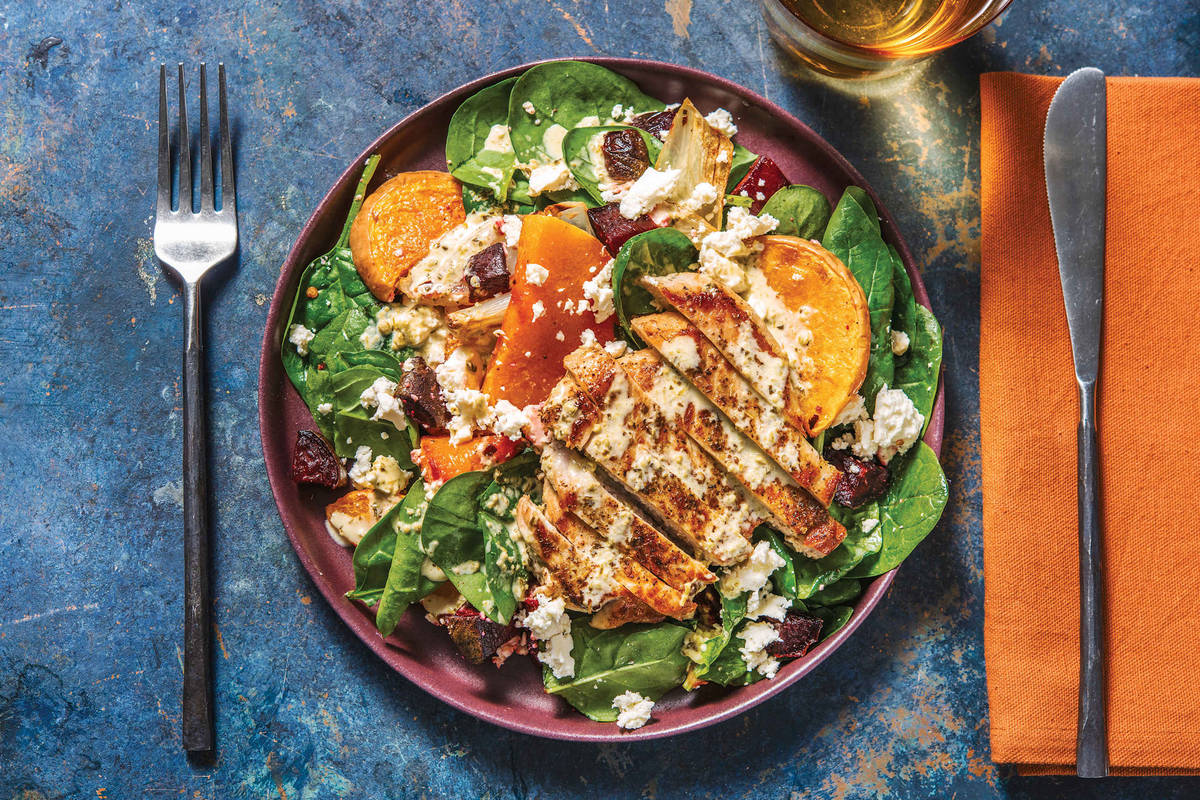 Honey-Garlic Haloumi & Roast Veggie Toss