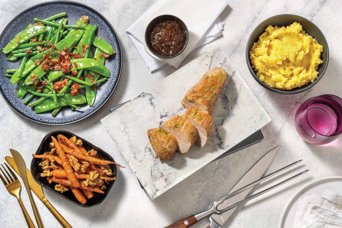 Honey-Mustard Pork Fillet Feast Recipe HelloFresh - Main Image