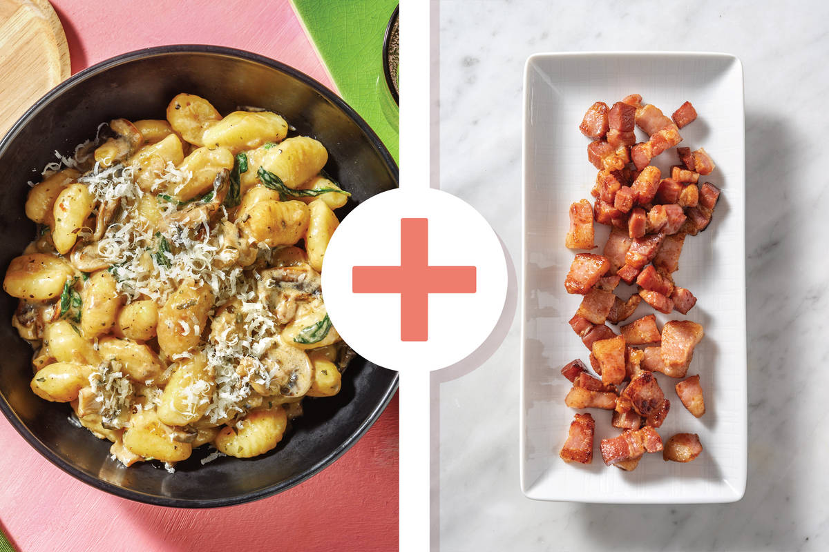 Creamy Mushroom, Bacon & Parmesan Gnocchi