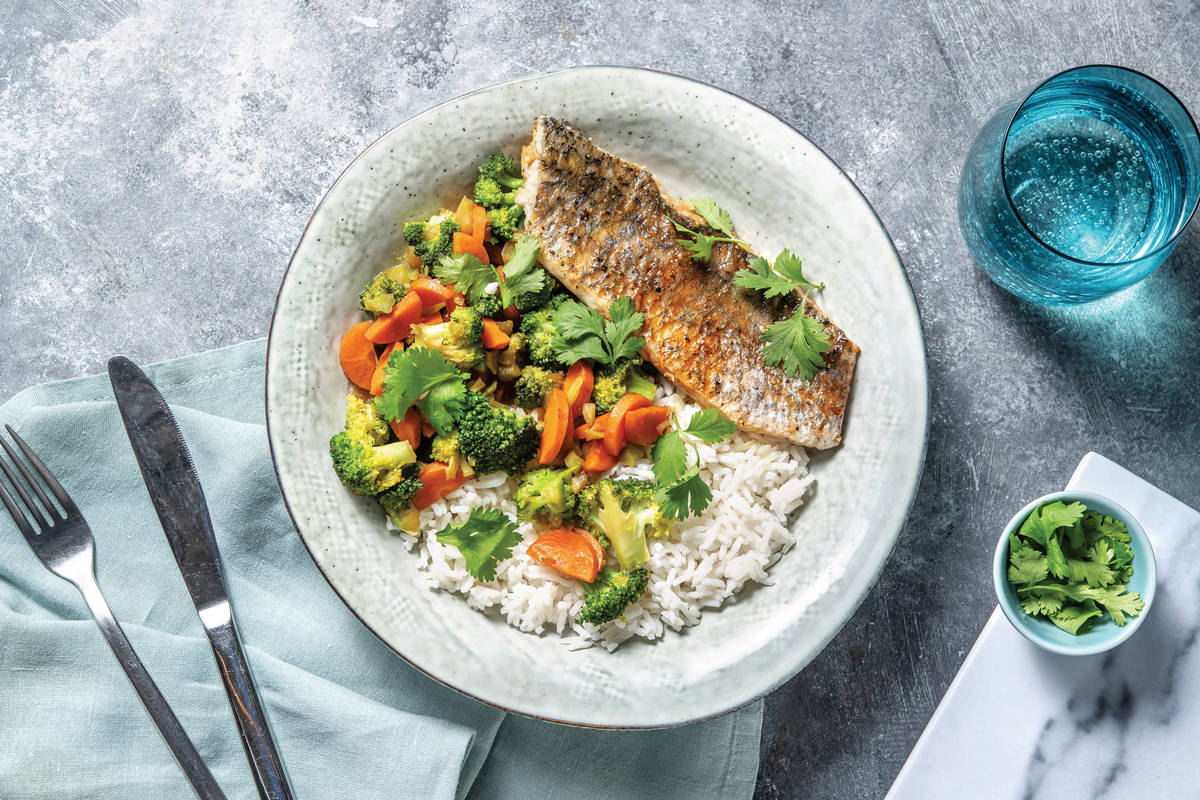 Soy-Ginger Barramundi & Rice