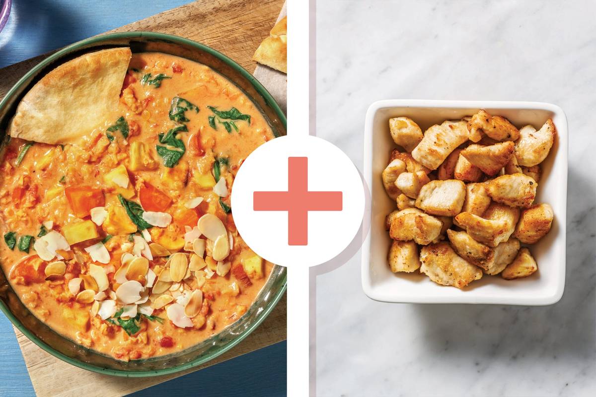 Chermoula Coconut Lentil & Chicken Veggie Soup