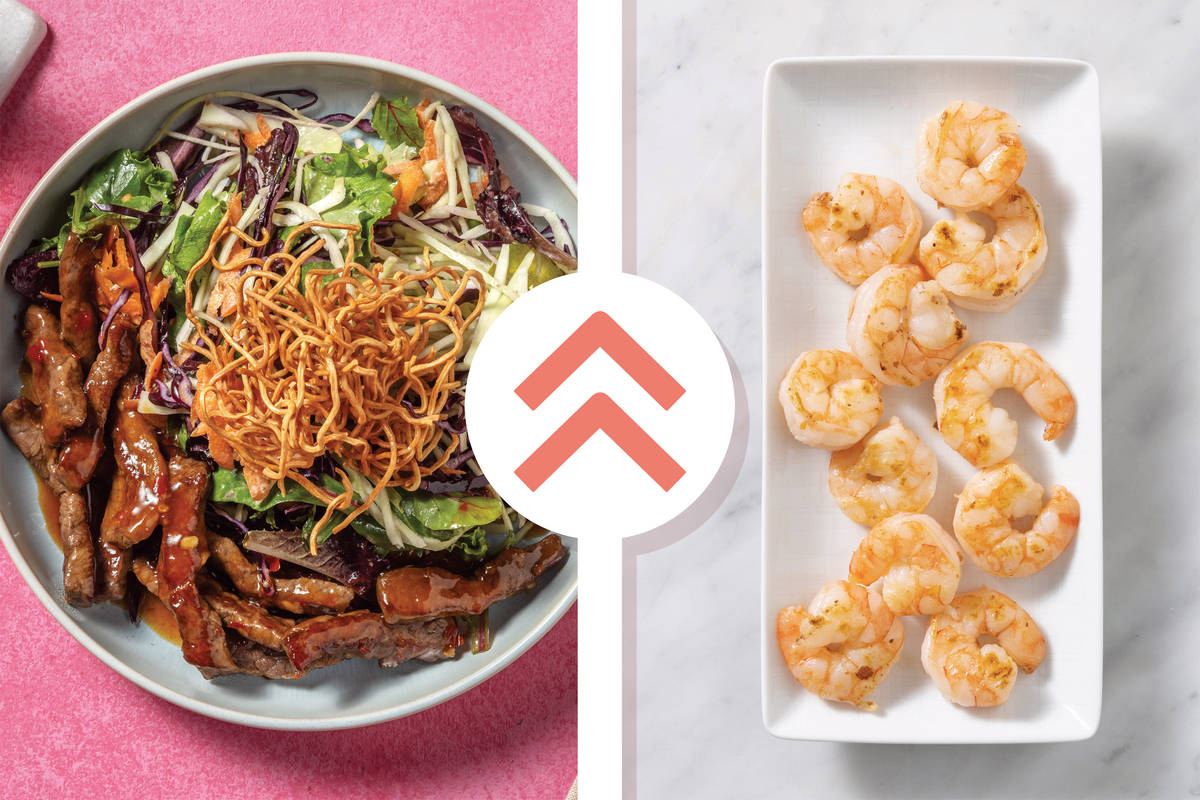 Asian-Style Prawns & Rainbow Slaw