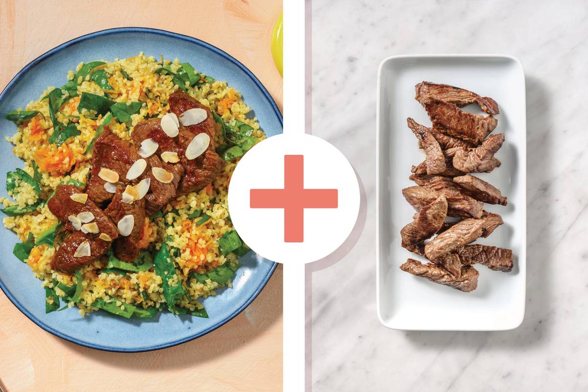 Double Apricot-Glazed Mumbai Beef & Garlic Yoghurt