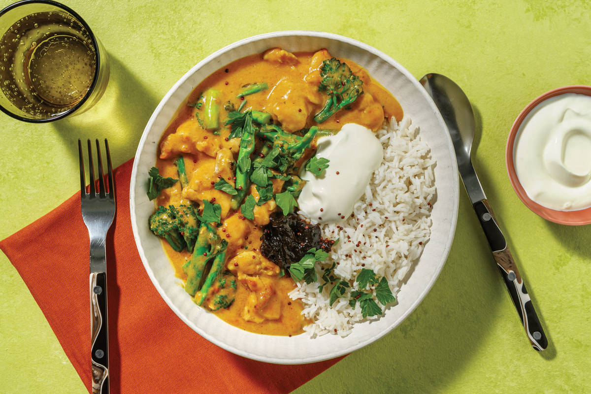 Prawn Korma Curry & Onion Chutney