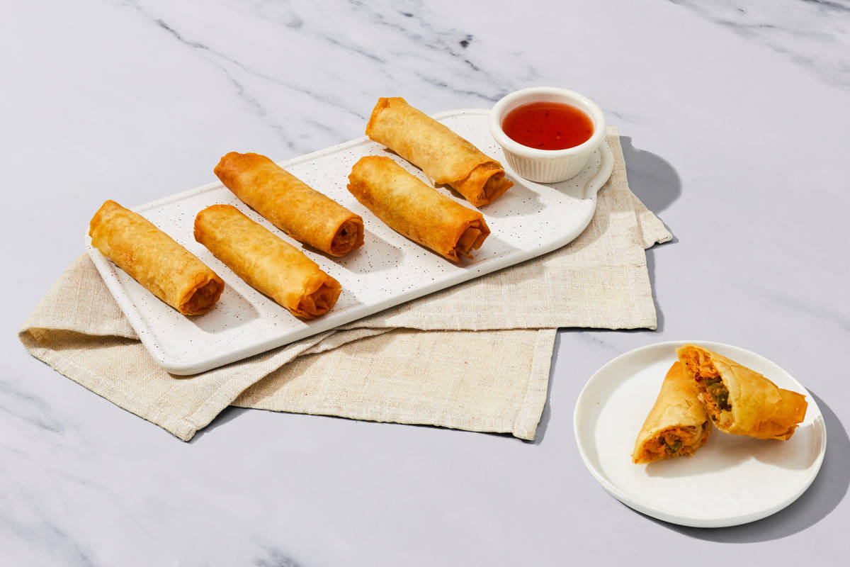 Thai Basil Chicken Spring Rolls