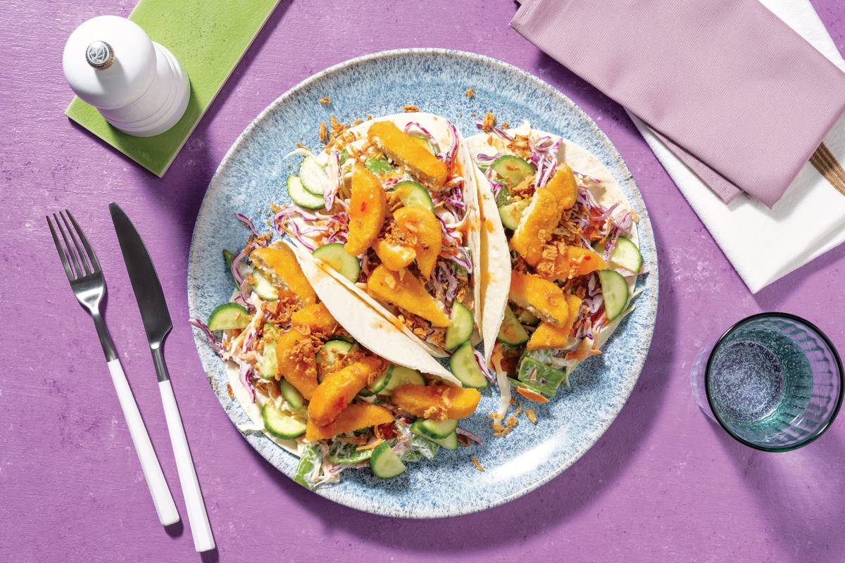 Speedy Double Plant-Based Crumbed Chick'n Tacos