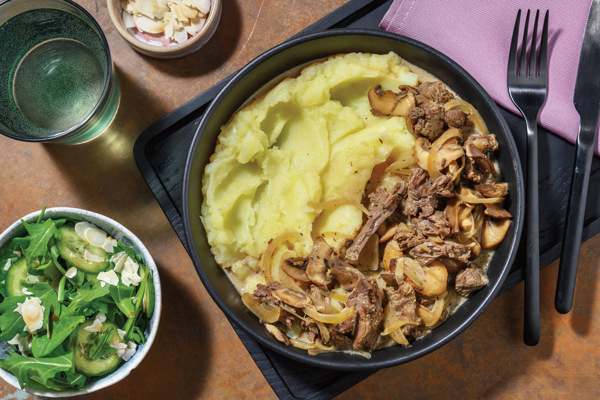Creamy French Onion Beef & Mushroom Stew
