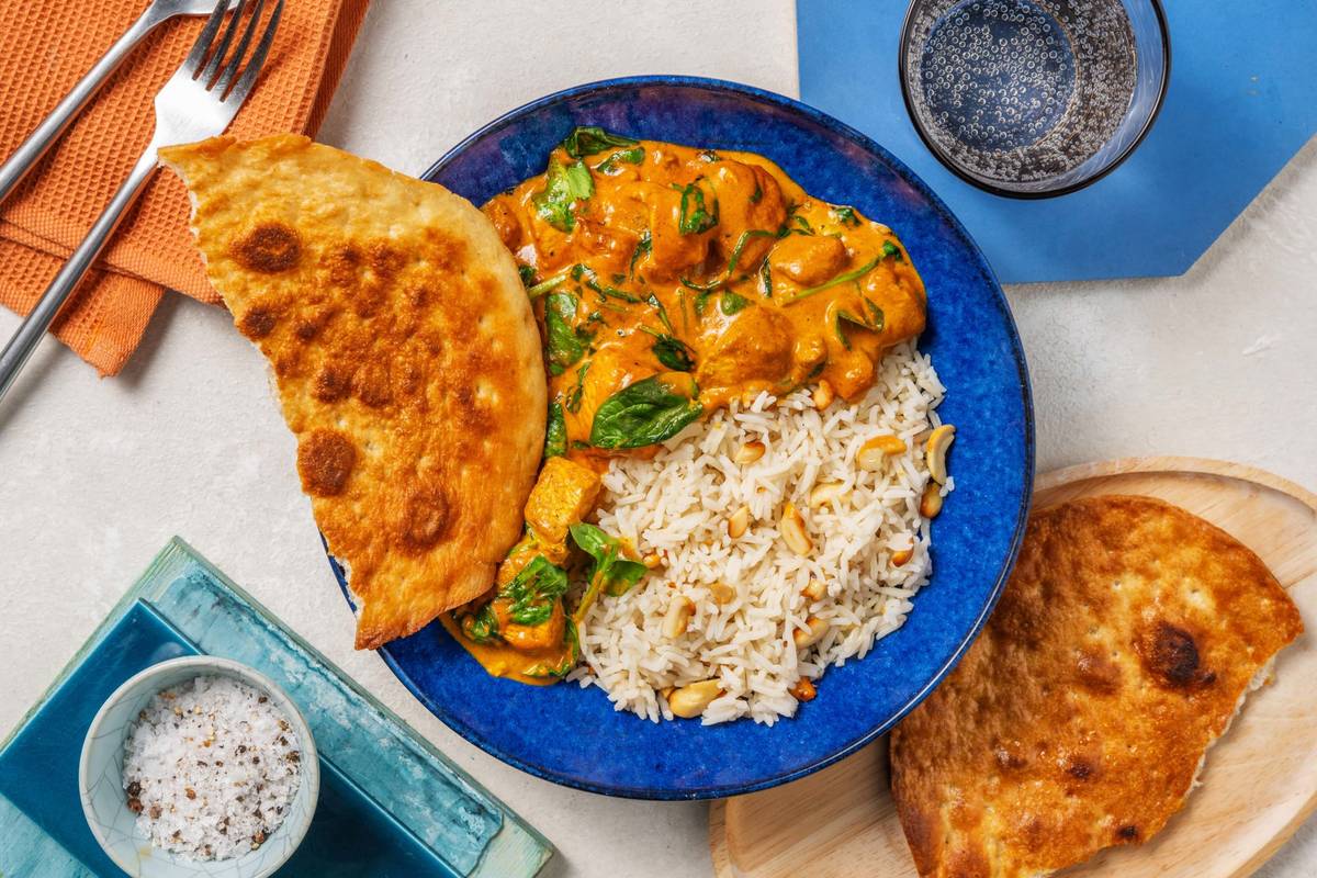 Mild Indian Butter Chicken & Haloumi