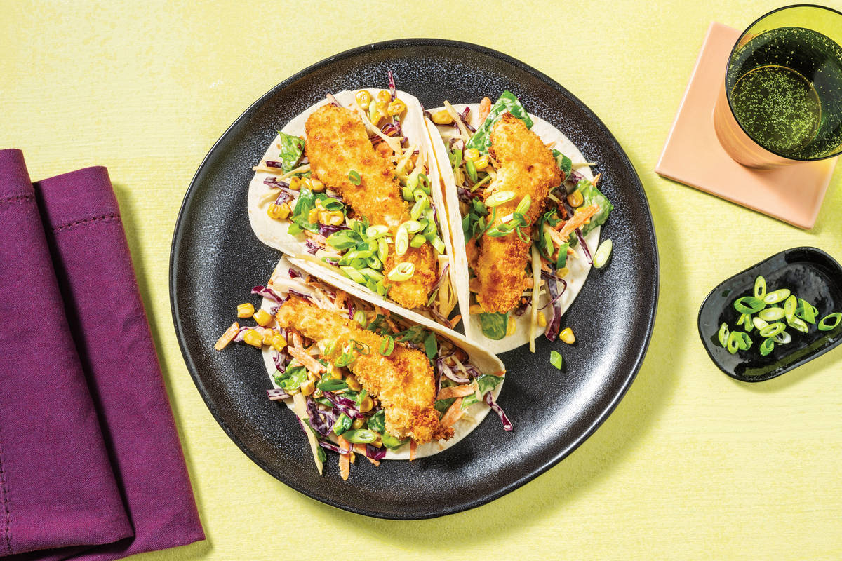 Smokey Crumbed Chicken Tacos