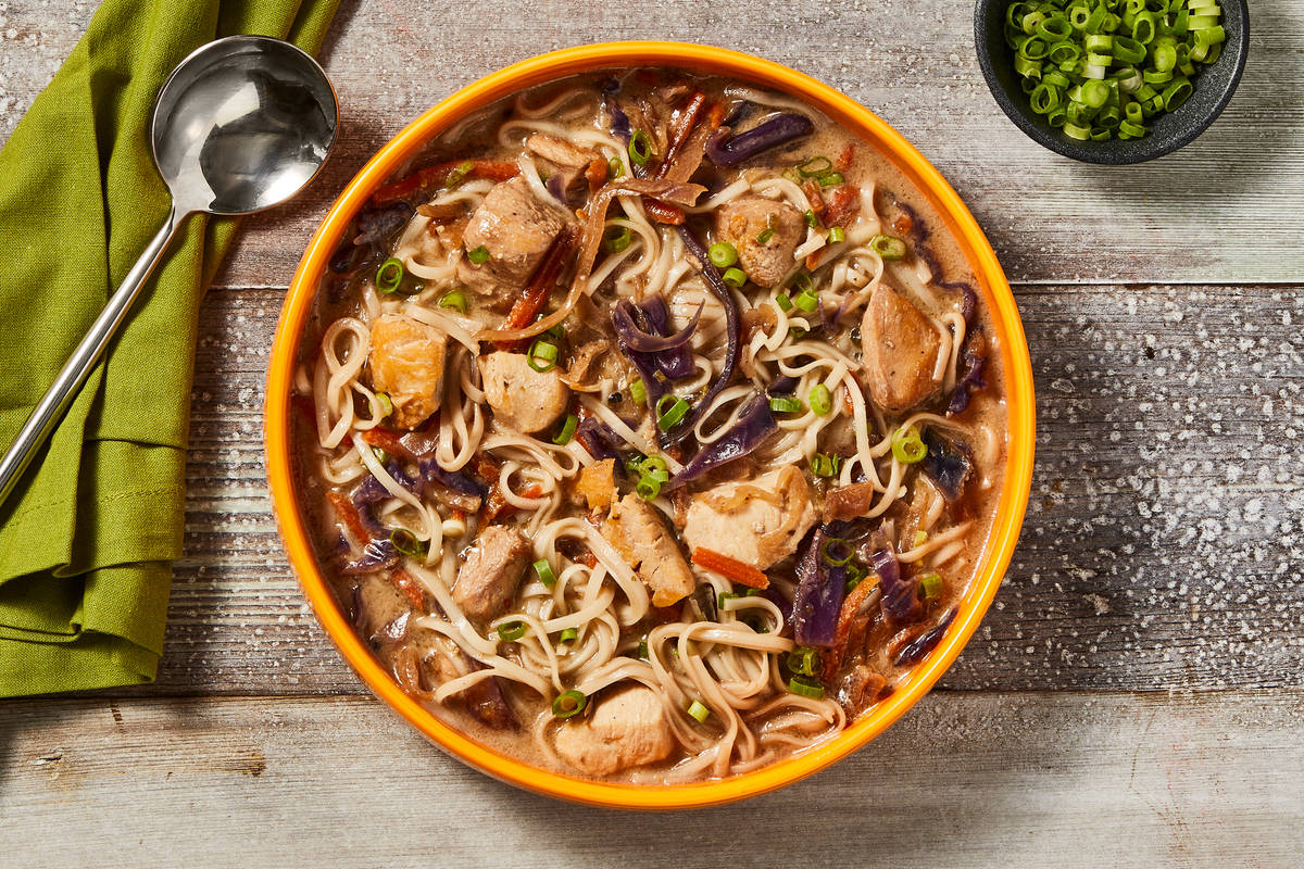 Spicy Coconut Curry Chicken Noodle Soup