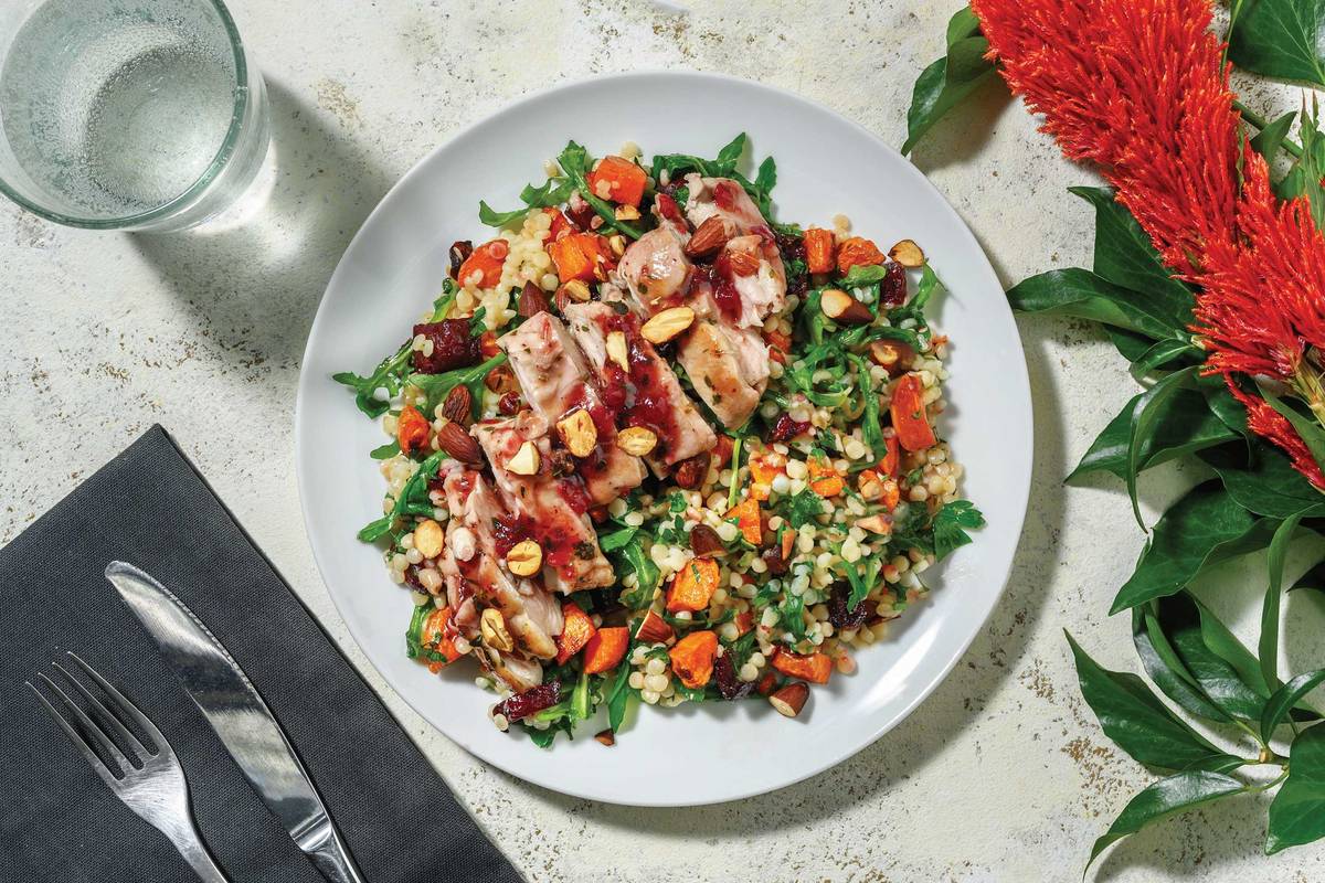 Double Cherry-Glazed Chicken & Veggie Couscous