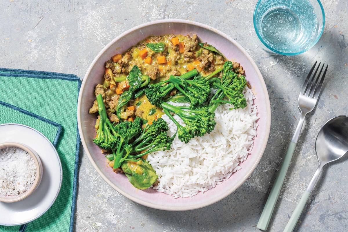 Double Keema-Style Lamb Curry & Basmati Rice