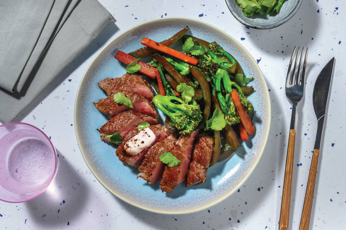 Double Seared Beef Rump & Chilli Garlic Butter