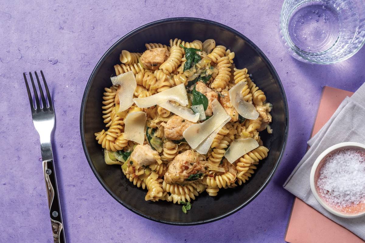 Creamy Chicken & Leek Fusilli