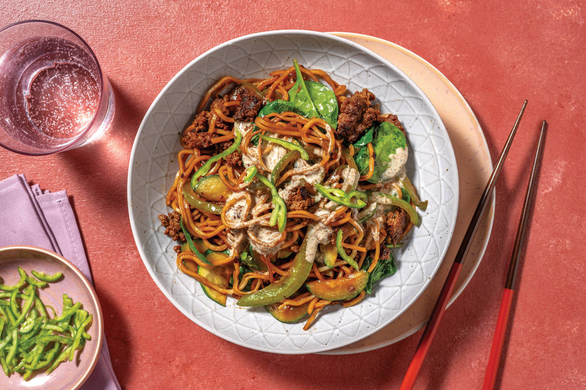 Quick Black Bean Chicken & Konjac Noodle Stir-Fry