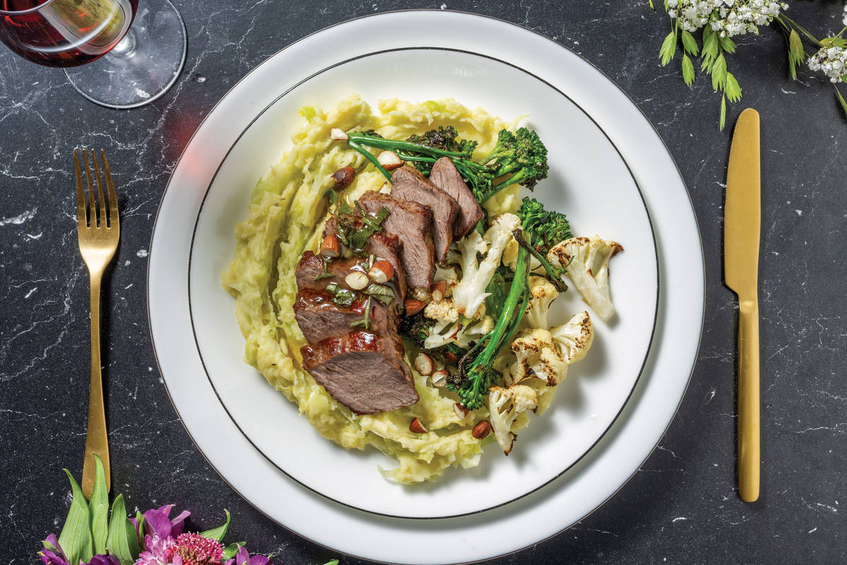 Roasted Lamb Shoulder & Mint Sauce