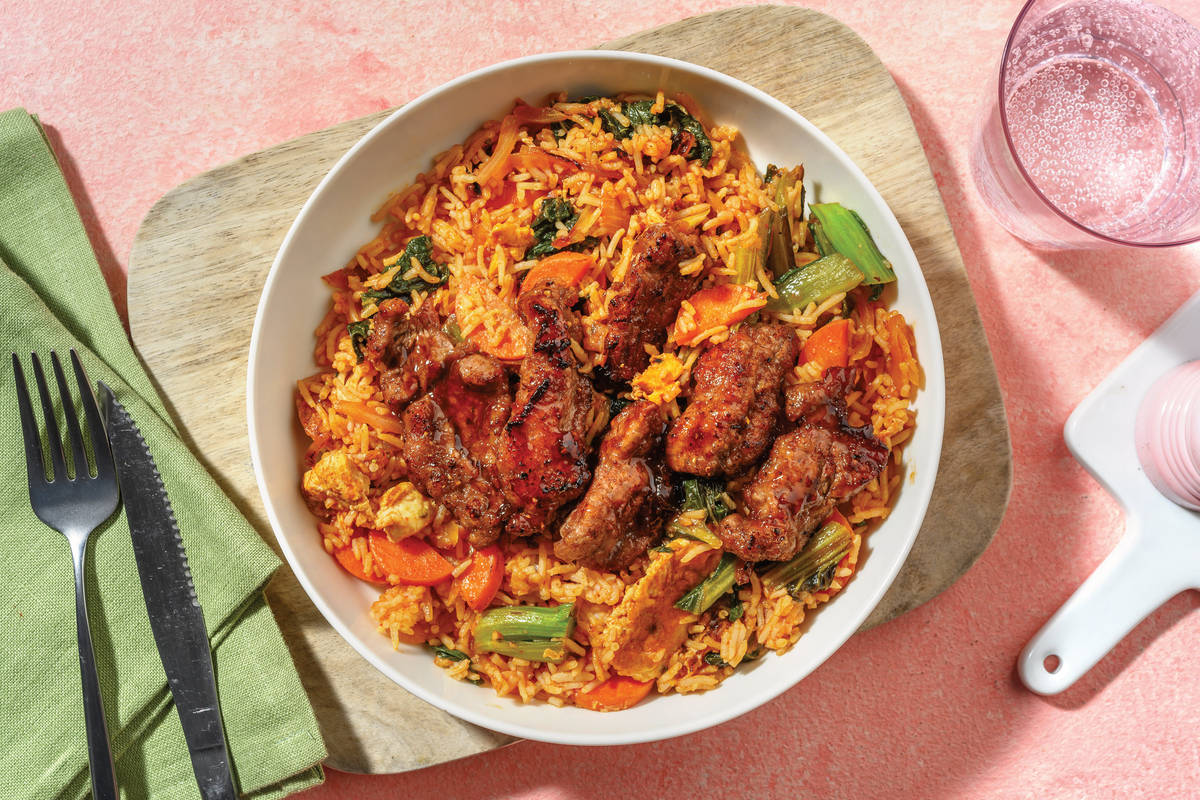 Double Sticky Honey-Soy Beef & Fried Rice