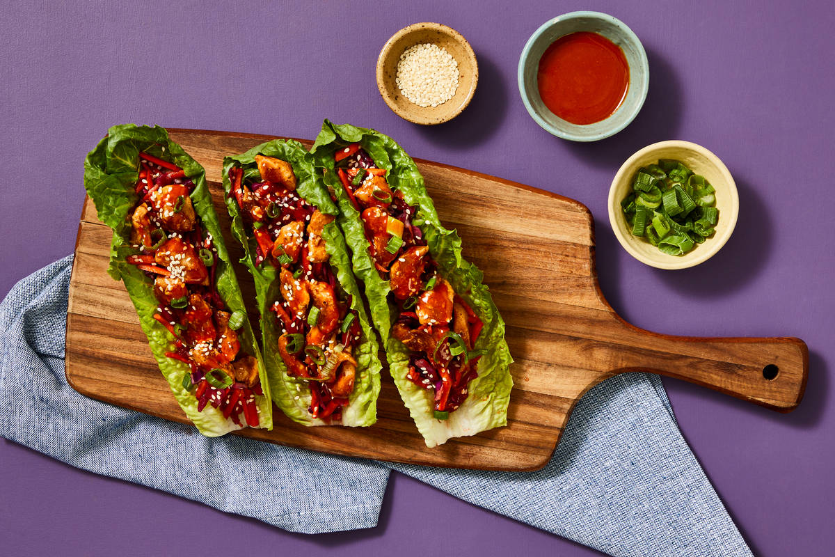 Sweet & Spicy Chicken Lettuce Wraps