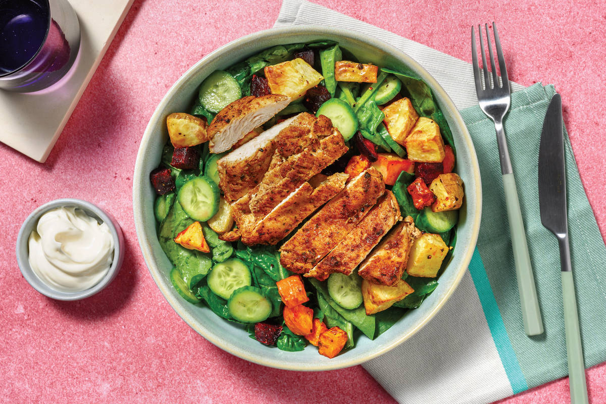 Caribbean Chicken & Roasted Veggies