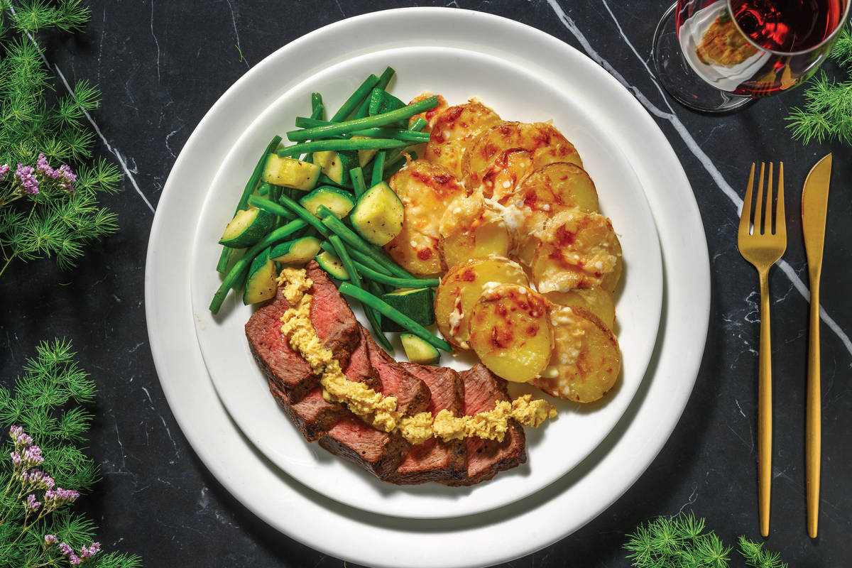 Premium Beef Sirloin & Garlic-Dijon Butter
