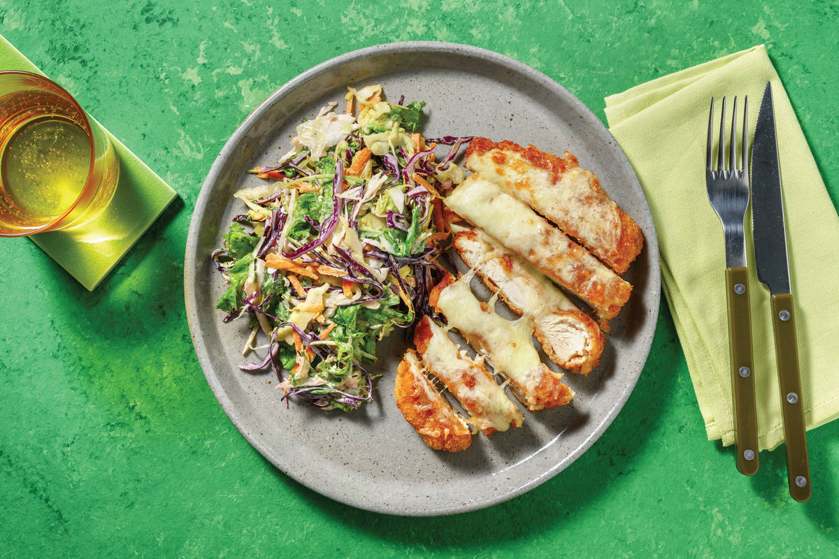 Quick Cheesy Chicken Schnitzel