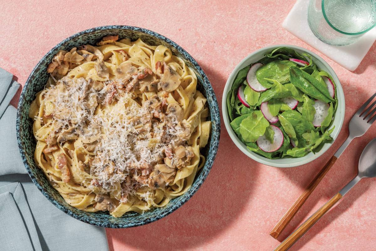 Mushroom & Bacon Spaghetti Boscaiola
