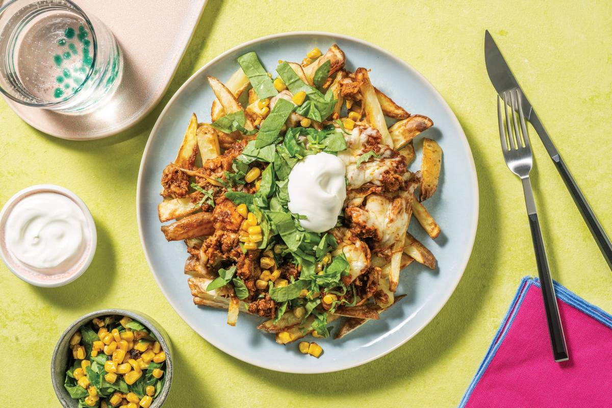 Tex-Mex Beef & Pork Loaded Fries