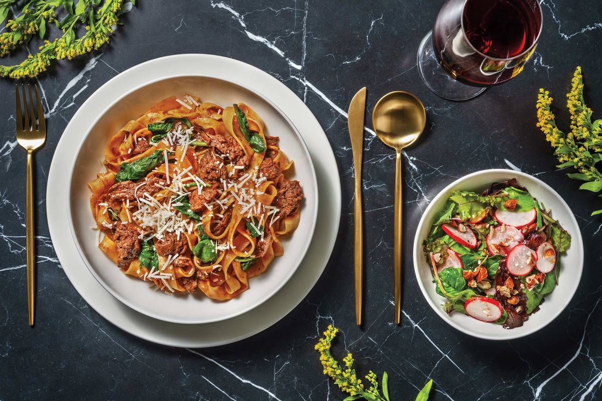 Beef Brisket & Red Wine Fettuccine