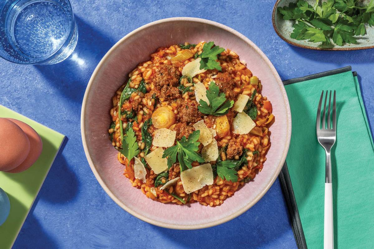 Italian Tomato & Herb Beef Risotto