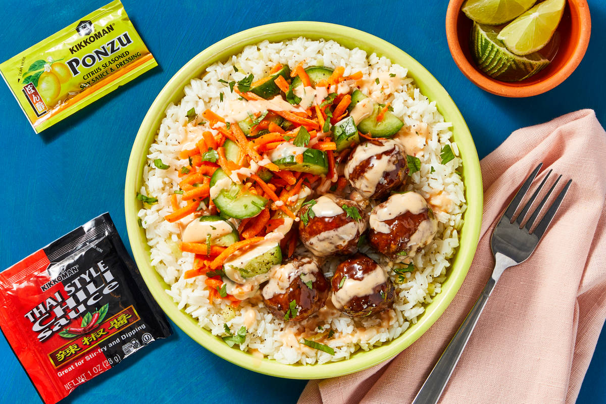 Banh Mi-Style Turkey Meatball Bowls