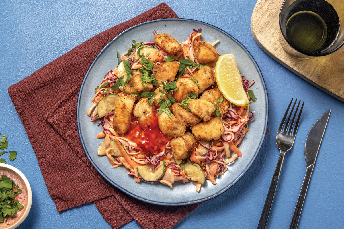Quick Double Thai-Style Chicken & Creamy Slaw