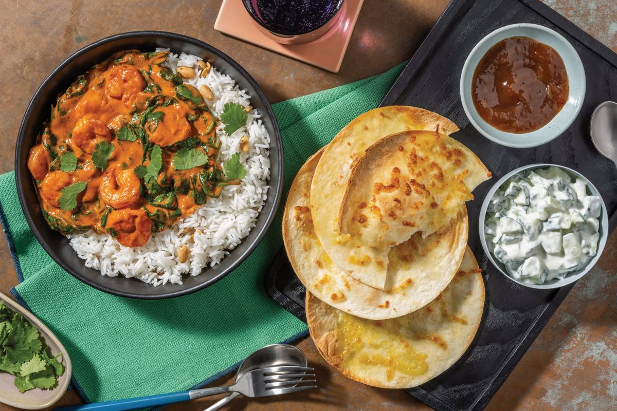 Prawn Masala Curry Cheesy Tortillas Recipe HelloFresh