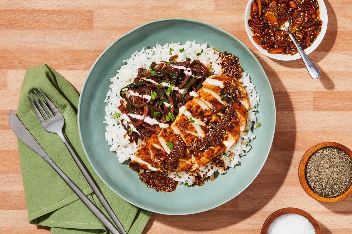 Salsa Macha Chicken & Rice Bowls