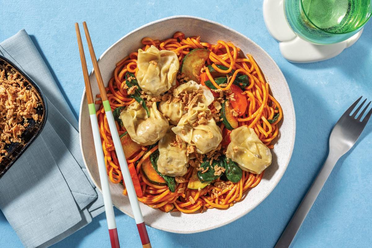 Pork, Chive Gyoza & Noodles
