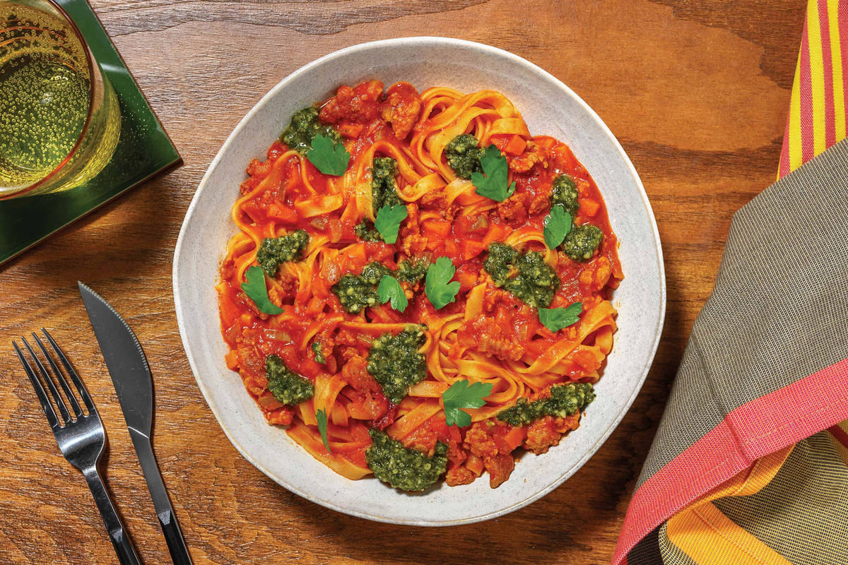 Beef Mince Ragu & Fettuccine