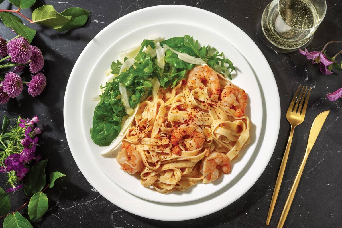 Gourmet Prawn & Fresh Fettuccine Alfredo
