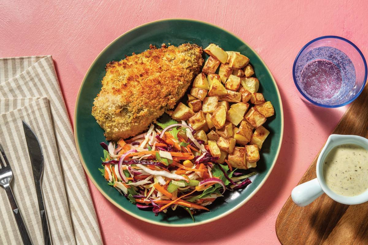 HelloHero: Plant-Based Crumbed Chick'n & Salad