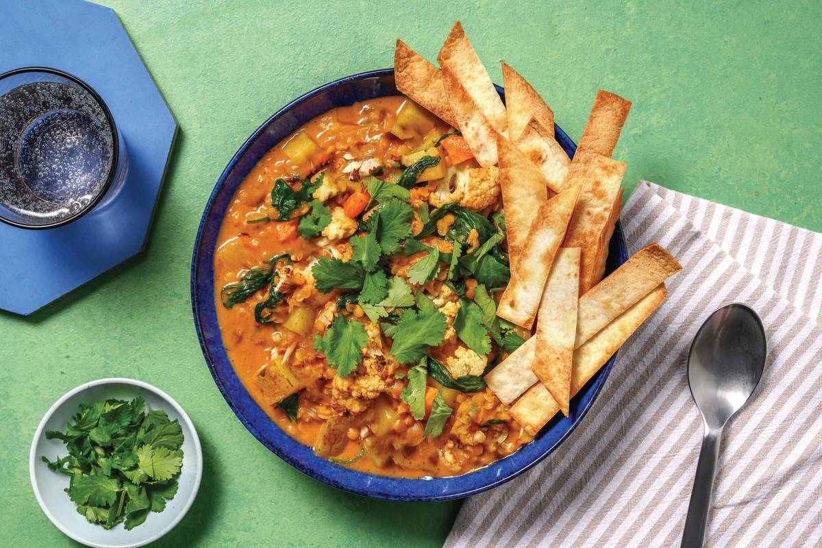 Mild Sambal Potato, Chicken & Cauliflower Dhal