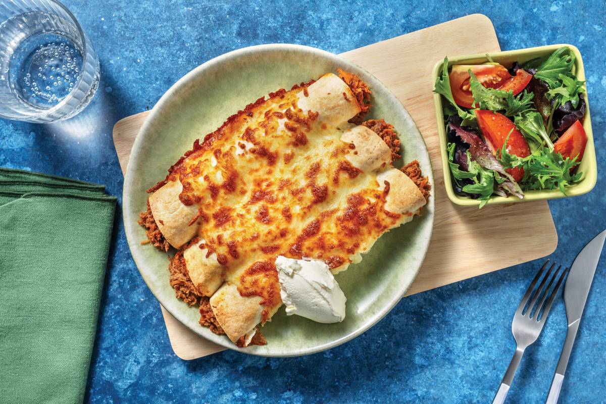 Easy As Plant-Based Mince Enchiladas