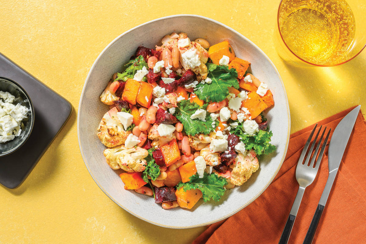 Nourishing Cannellini Bean & Roast Veggie Salad