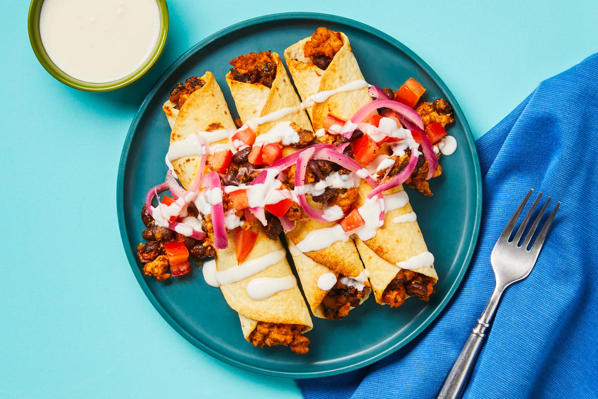 Toasty Beef & Black Bean Flautas