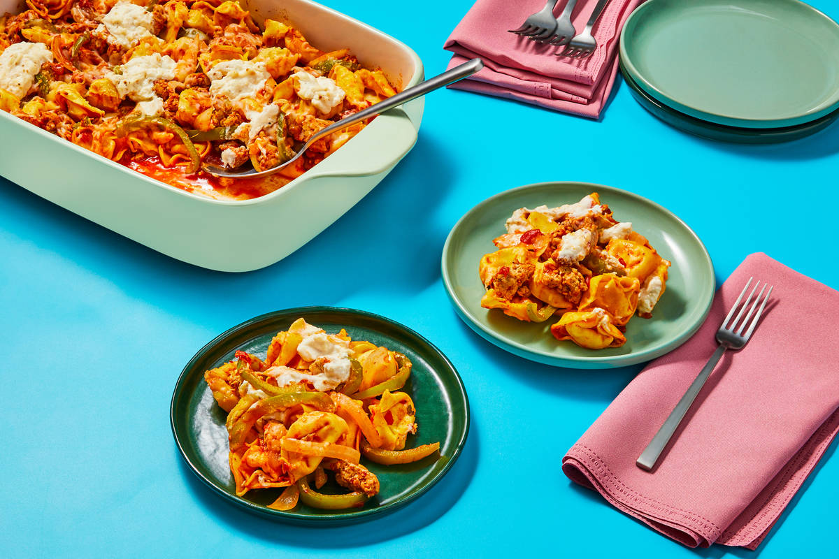Chicken Sausage Tortelloni Bake