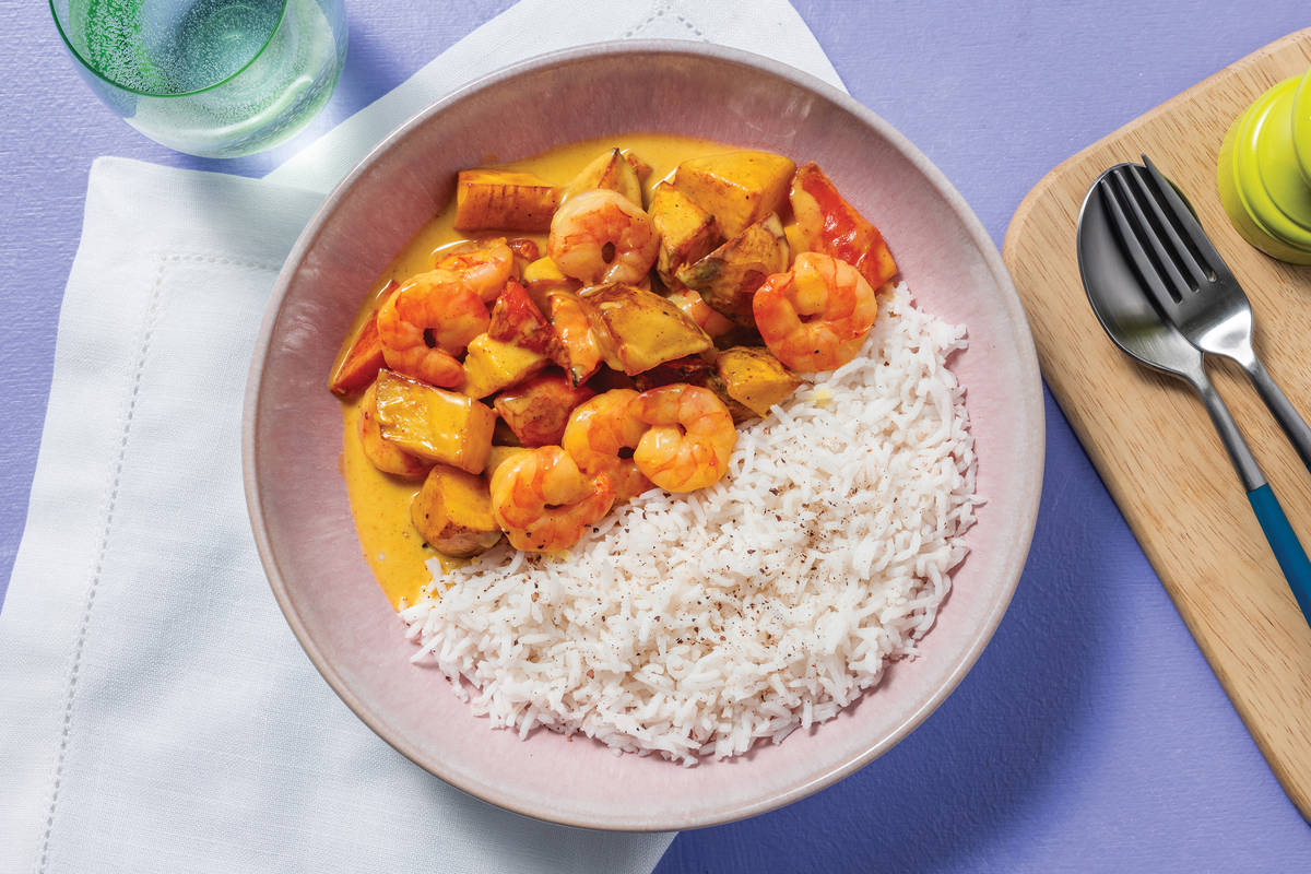 Indian Double Prawn & Roasted Veggie Curry